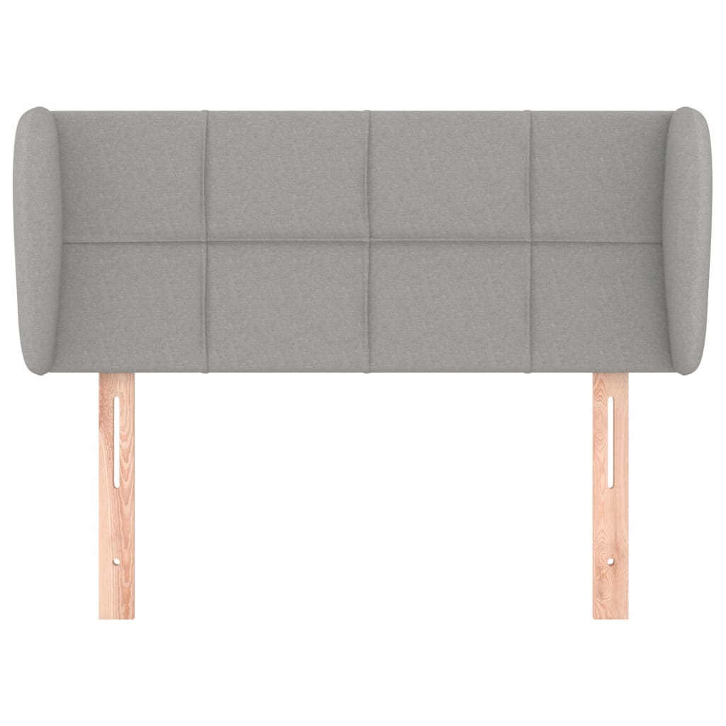 Testiera Ad Orecchio Grigio Chiaro 83x23x78/88 Cm In Tessuto - Image 3