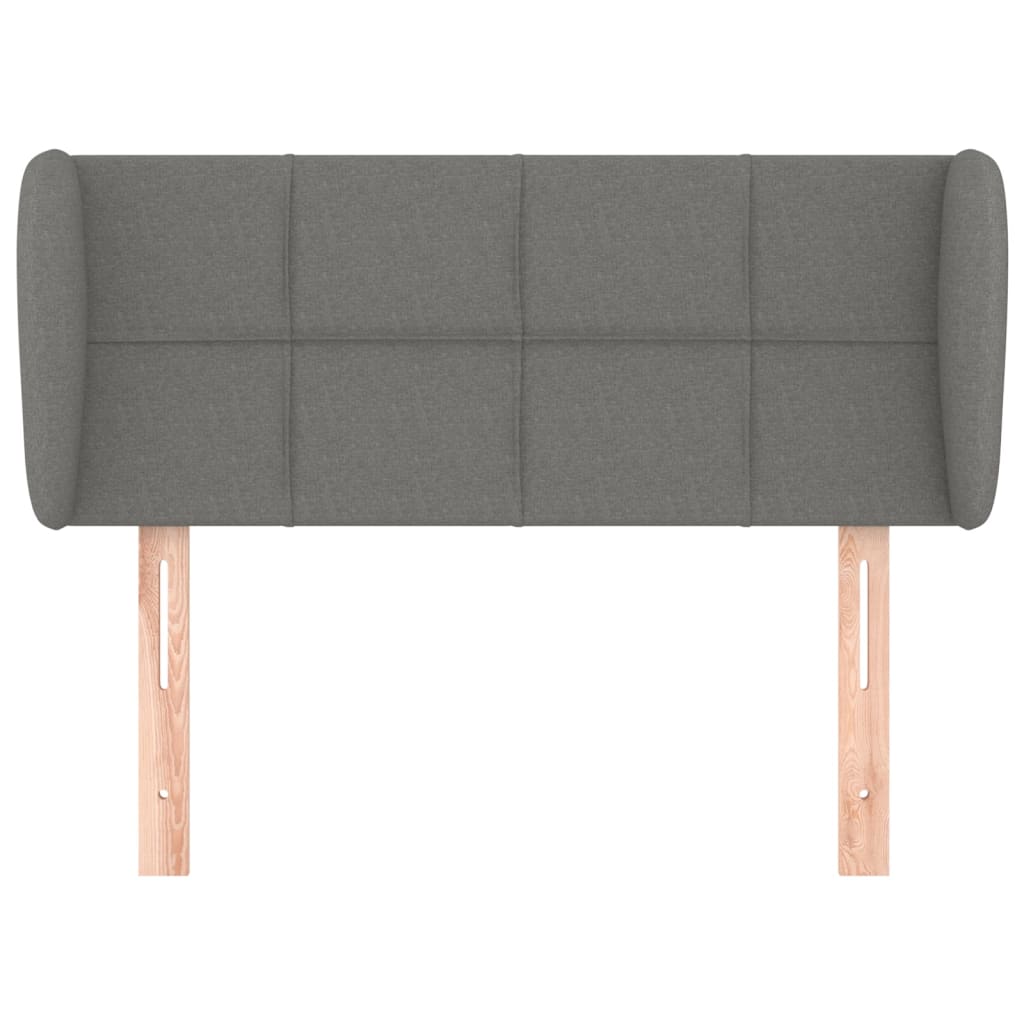 Testiera Ad Orecchio Grigio Scuro 93x23x78/88 Cm In Tessuto - Image 3