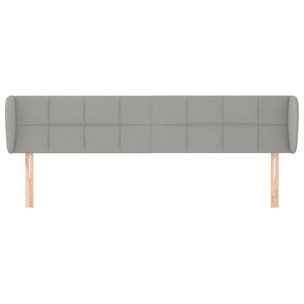 Testiera Ad Orecchio Grigio Chiaro 163x23x78/88 Cm In Tessuto - Image 3