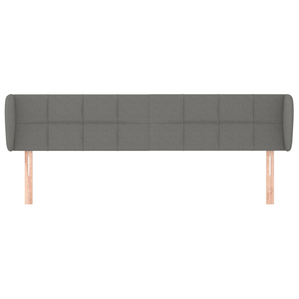 Testiera Ad Orecchio Grigio Scuro 163x23x78/88 Cm In Tessuto - Image 3