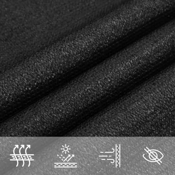 Vela Parasole 160 G/m² Nera 3,6x3,6 M In Hdpe - Image 5