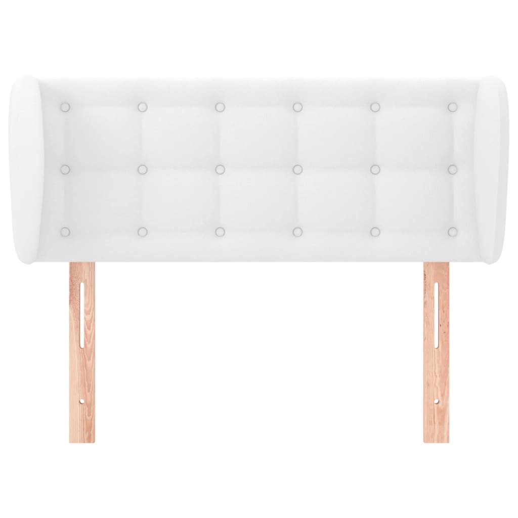 Testiera Ad Orecchio Bianca 83x23x78/88 Cm In Similpelle - Image 3