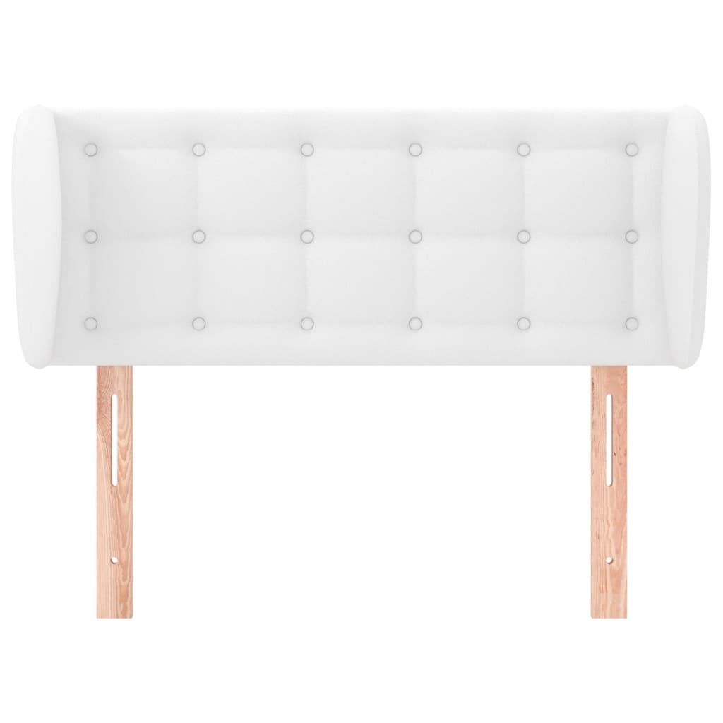 Testiera Ad Orecchio Bianca 103x23x78/88 Cm In Similpelle - Image 3