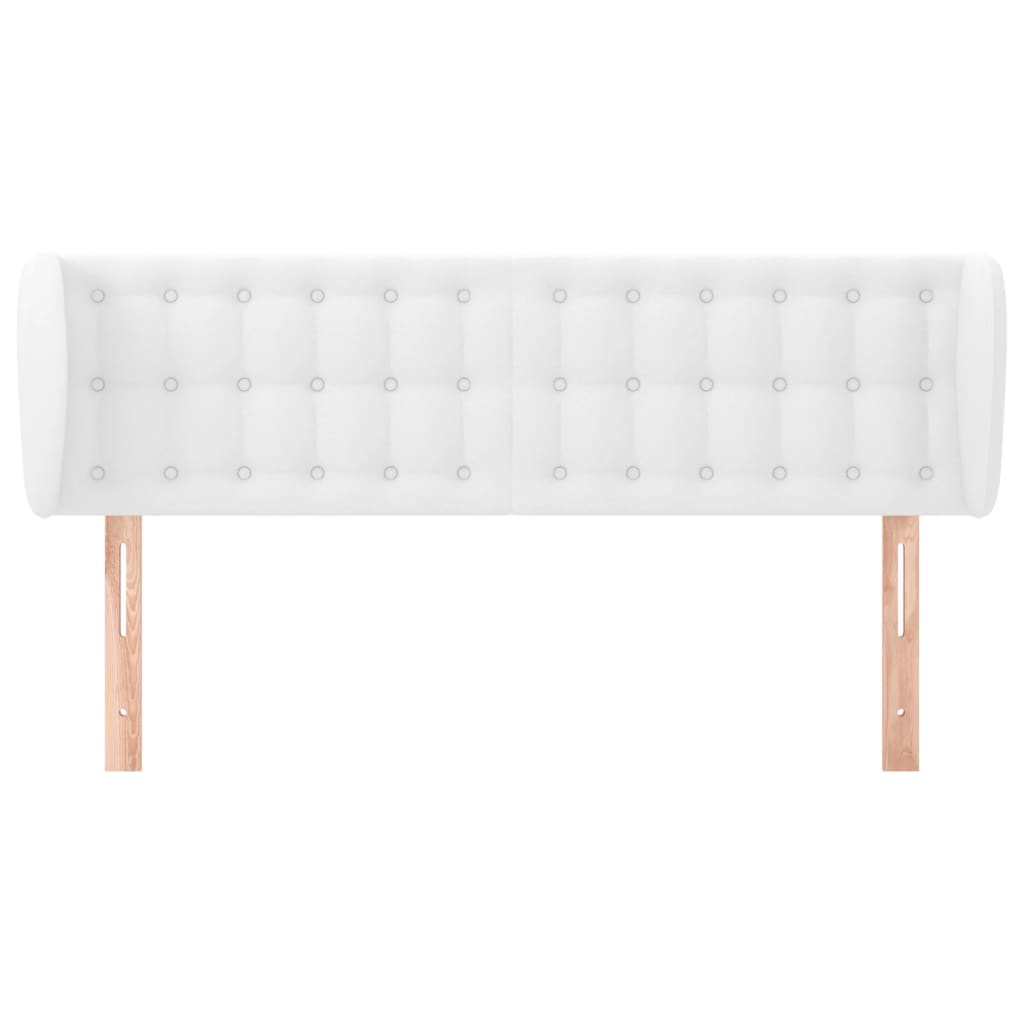 Testiera Ad Orecchio Bianca 147x23x78/88 Cm In Similpelle - Image 3