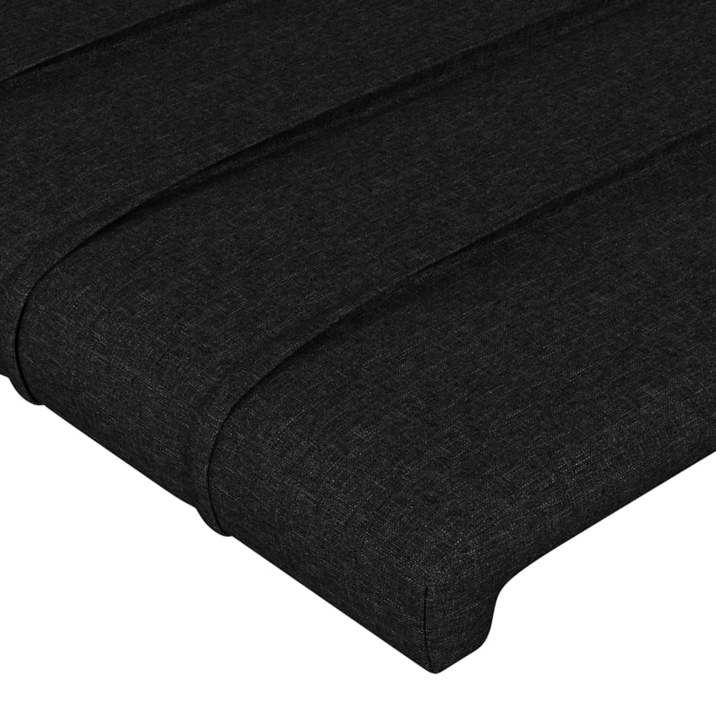 Testiera Ad Orecchio Nera 93x23x78/88 Cm In Tessuto - Image 5