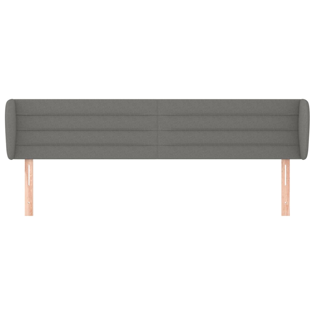 Testiera Ad Orecchio Grigio Scuro 163x23x78/88 Cm In Tessuto - Image 3