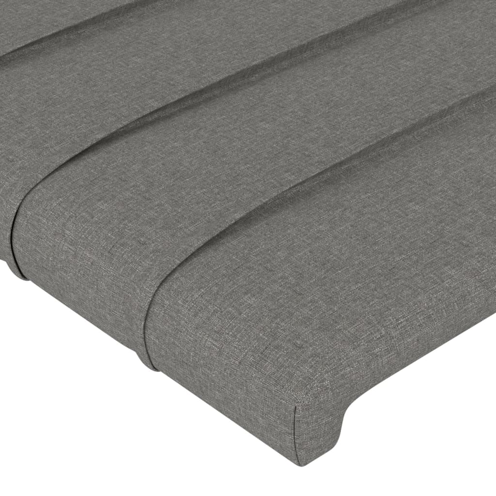 Testiera Ad Orecchio Grigio Scuro 163x23x78/88 Cm In Tessuto - Image 5