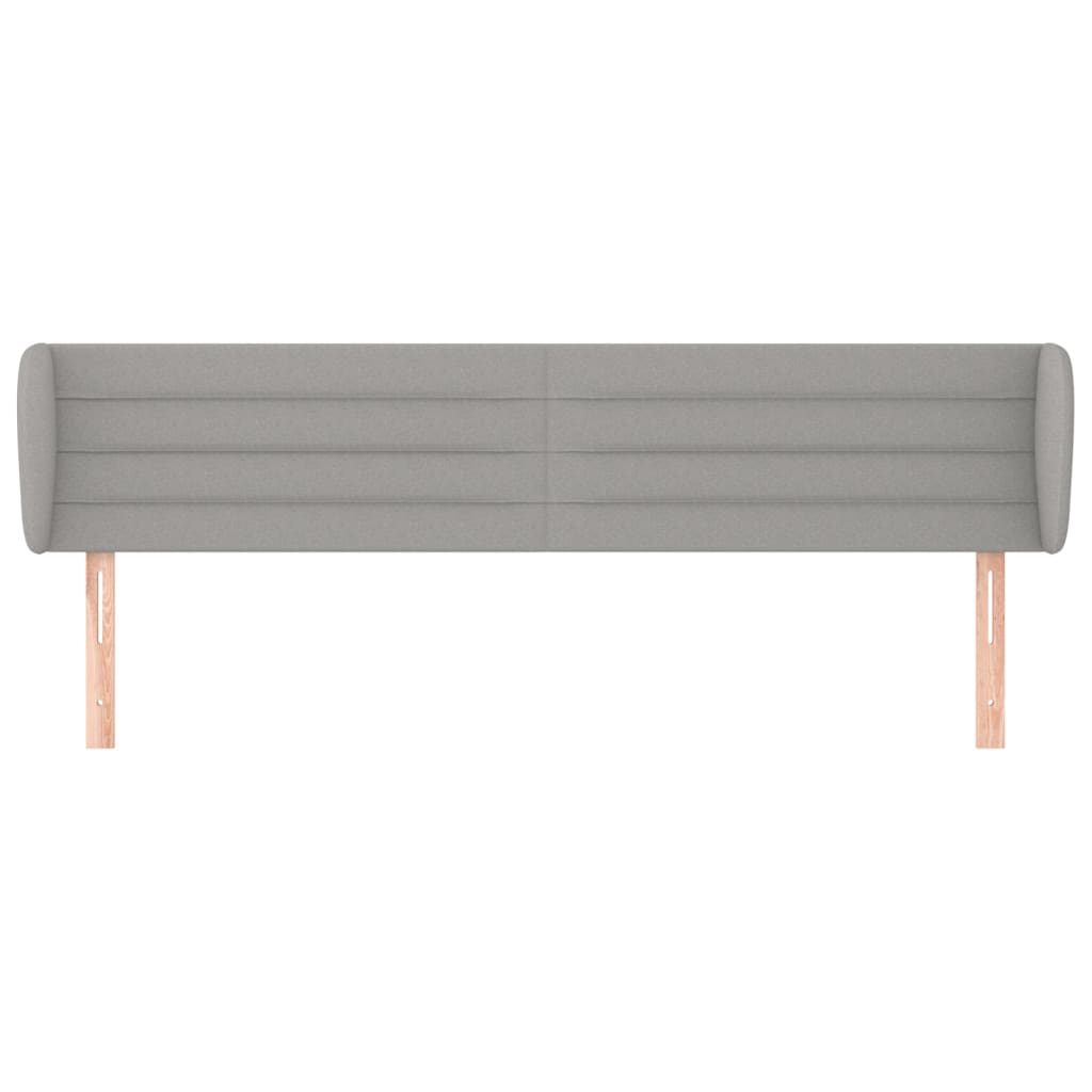 Testiera Ad Orecchio Grigio Chiaro 203x23x78/88 Cm In Tessuto - Image 3
