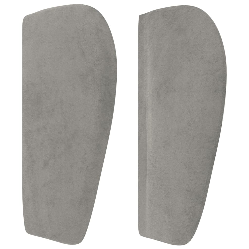 Testiera Ad Orecchio Grigio Chiaro 83x23x78/88 Cm In Velluto - Image 4