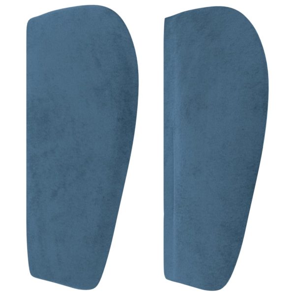 Testiera Ad Orecchio Blu Scuro 83x23x78/88 Cm In Velluto - Image 4