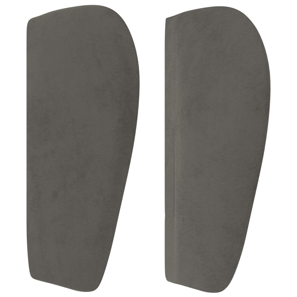 Testiera Ad Orecchio Grigio Scuro 183x23x78/88 Cm In Velluto - Image 4