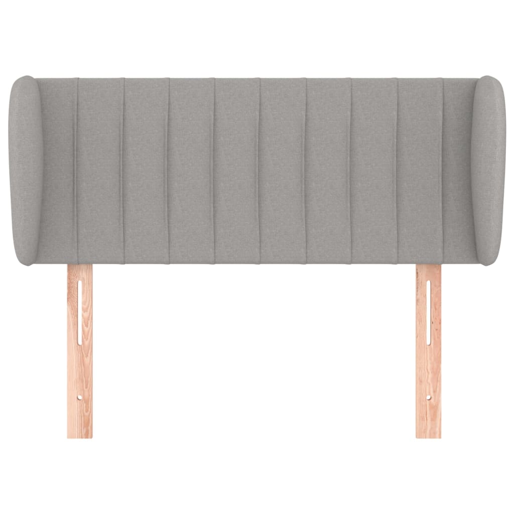 Testiera Ad Orecchio Grigio Chiaro 83x23x78/88 Cm In Tessuto - Image 3