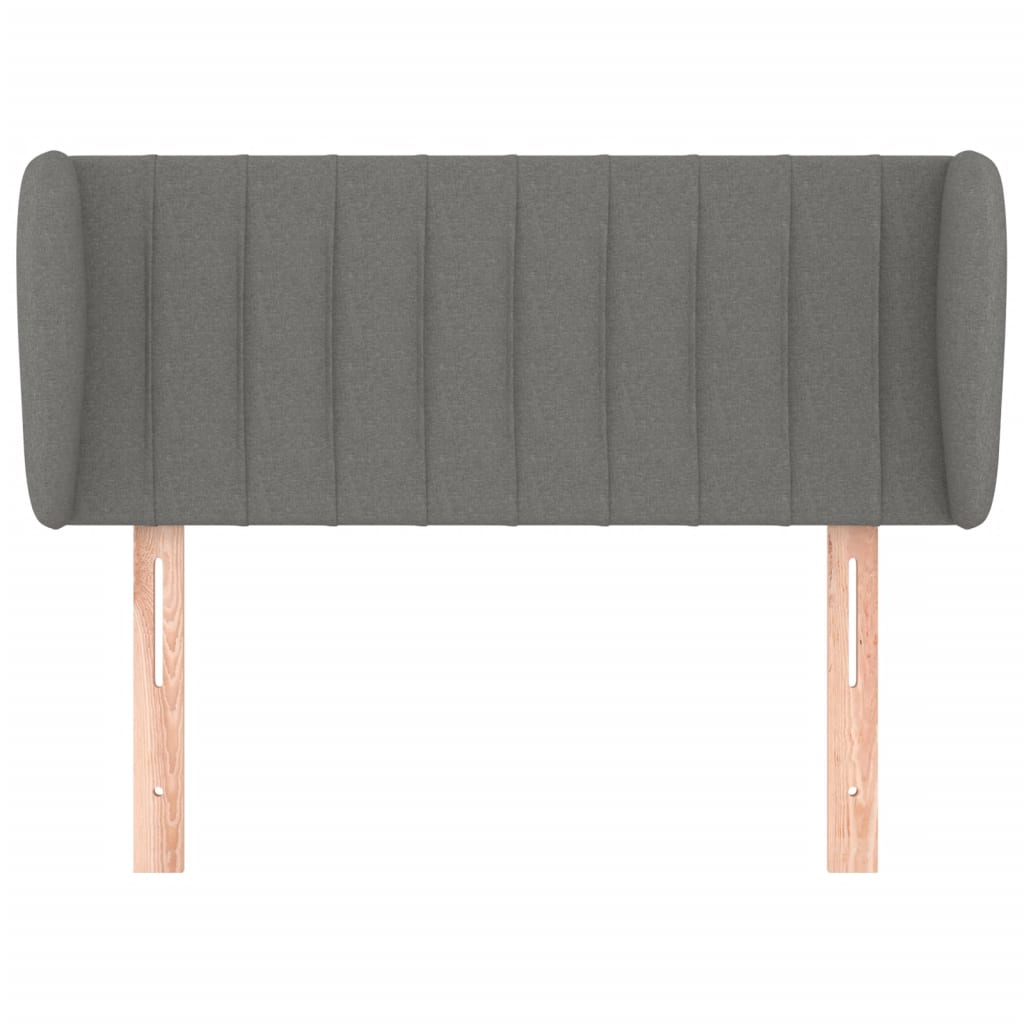 Testiera Ad Orecchio Grigio Scuro 83x23x78/88 Cm In Tessuto - Image 3
