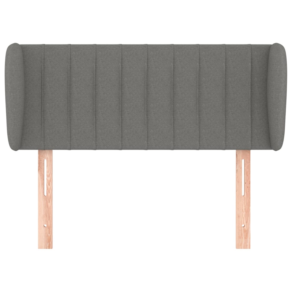 Testiera Ad Orecchio Grigio Scuro 93x23x78/88 Cm In Tessuto - Image 3