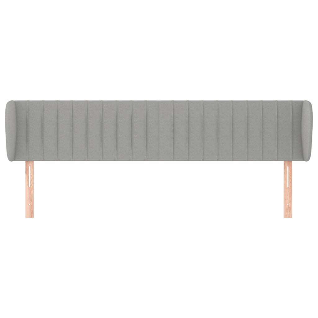 Testiera Ad Orecchio Grigio Chiaro 163x23x78/88 Cm In Tessuto - Image 3