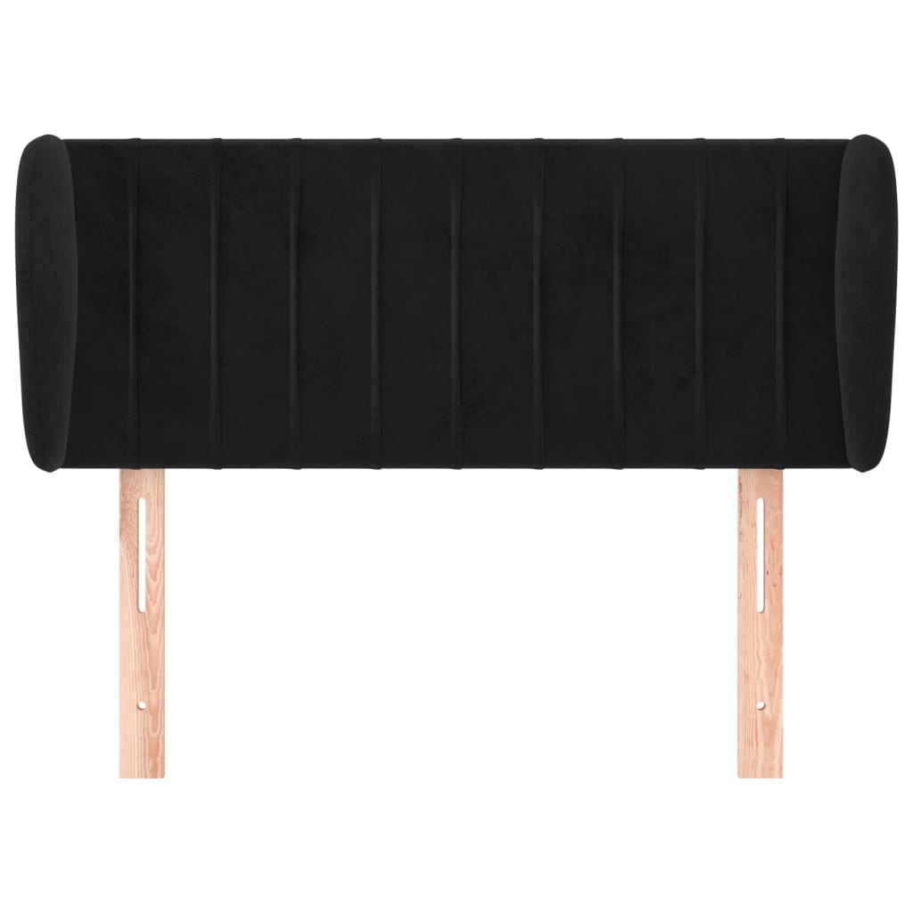 Testiera Ad Orecchio Nera 83 X 23 X 78/88 Cm In Velluto - Image 3
