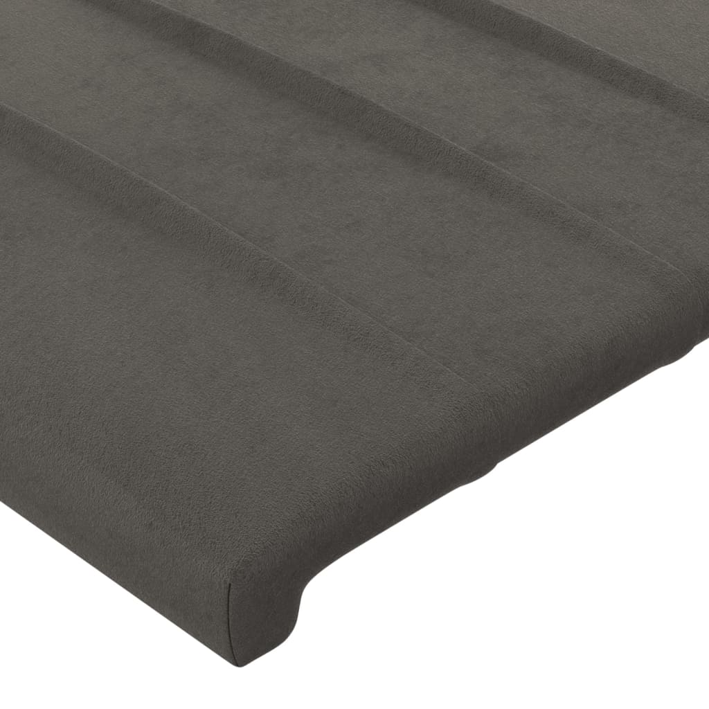 Testiera Ad Orecchio Grigio Scuro 183x23x78/88 Cm In Velluto - Image 5