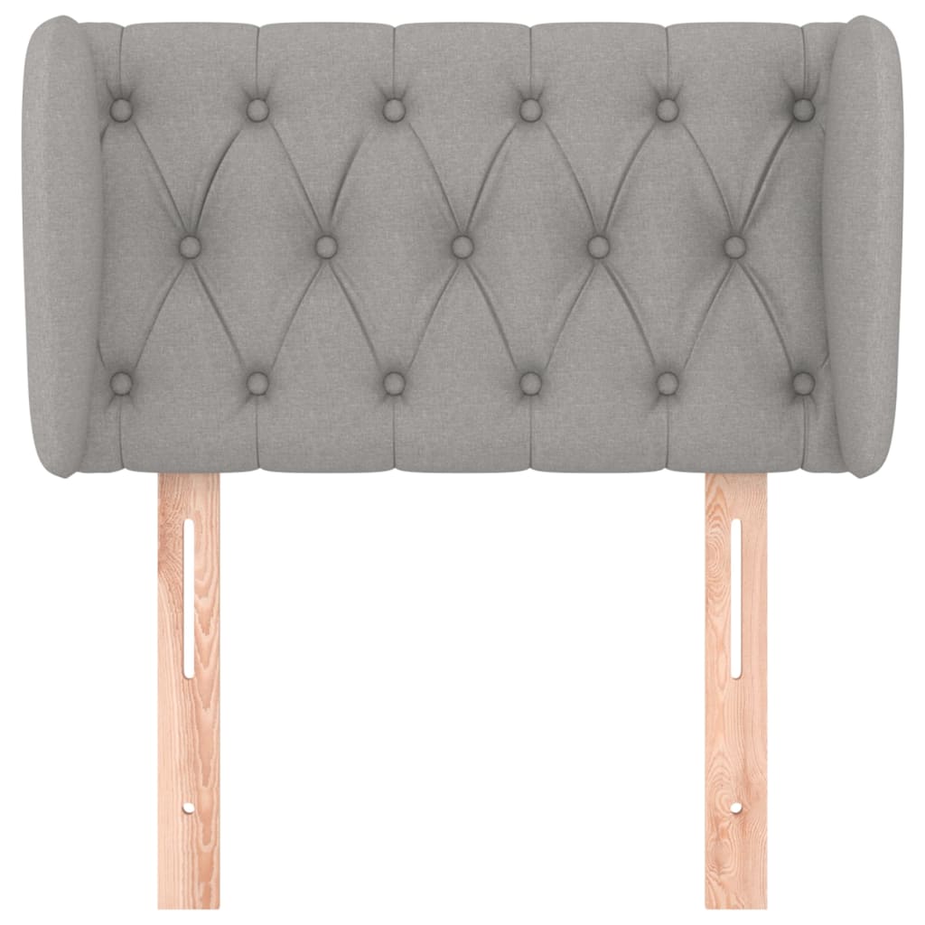 Testiera Ad Orecchio Grigio Chiaro 83x23x78/88 Cm In Tessuto - Image 3