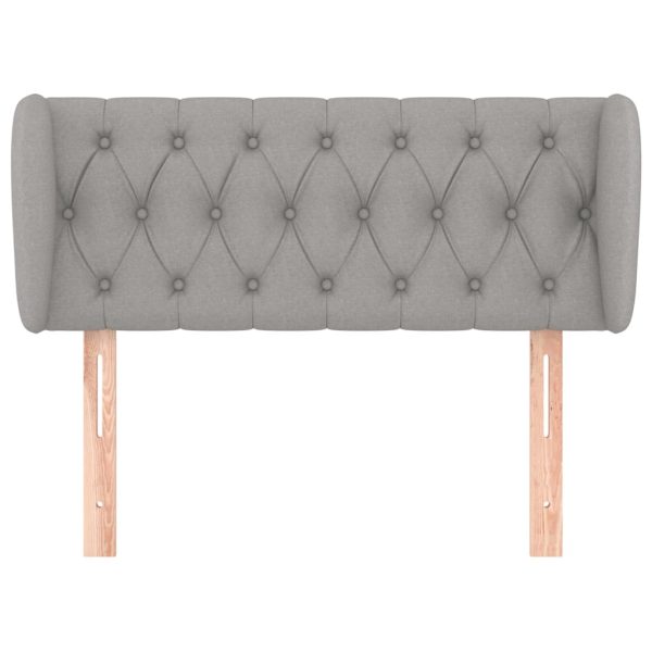 Testiera Ad Orecchio Grigio Chiaro 103x23x78/88 Cm In Tessuto - Image 3