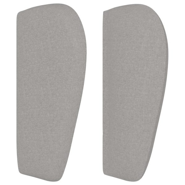 Testiera Ad Orecchio Grigio Chiaro 103x23x78/88 Cm In Tessuto - Image 4