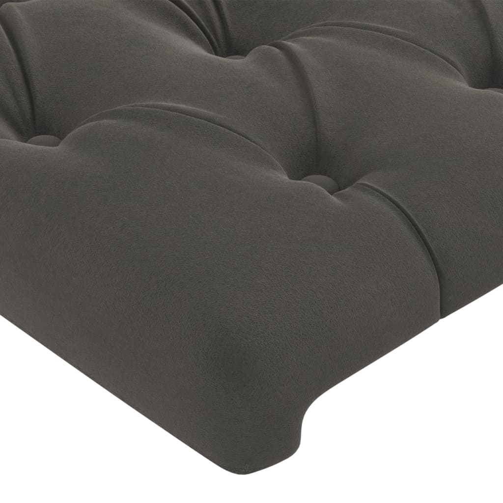 Testiera Ad Orecchio Grigio Scuro 83x23x78/88 Cm In Velluto - Image 5