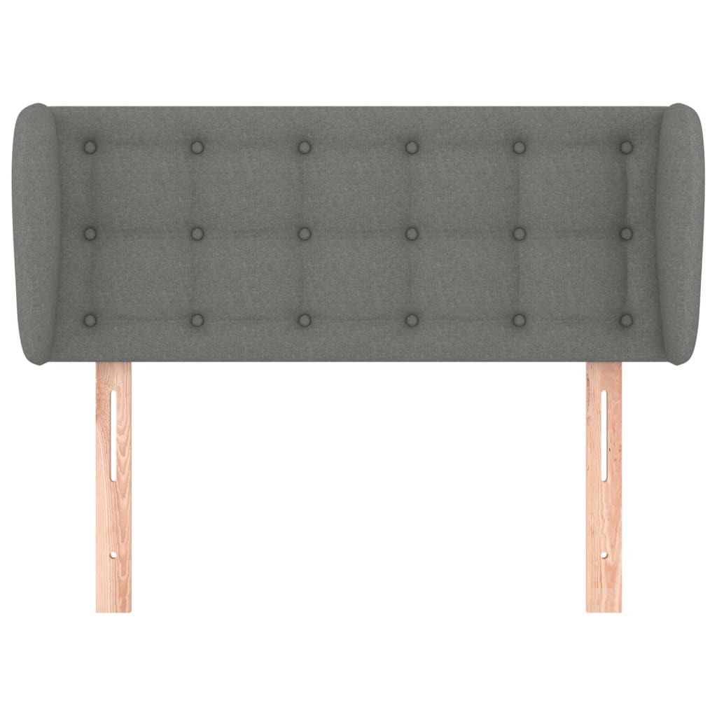 Testiera Ad Orecchio Grigio Scuro 83x23x78/88 Cm In Tessuto - Image 3