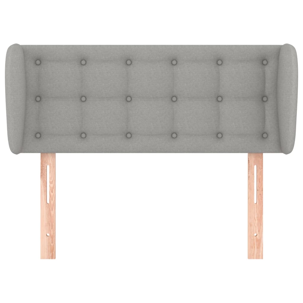 Testiera Ad Orecchio Grigio Chiaro 103x23x78/88 Cm In Tessuto - Image 3