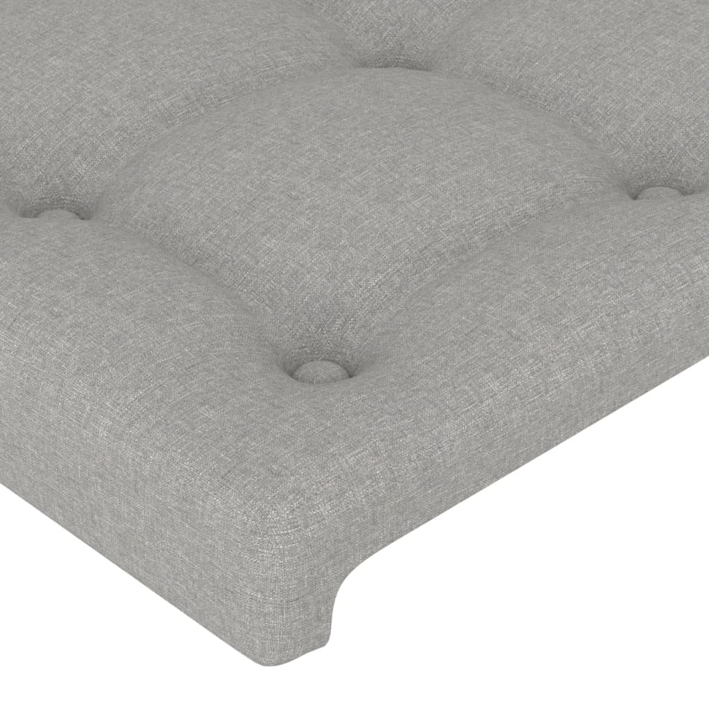 Testiera Ad Orecchio Grigio Chiaro 147x23x78/88 Cm In Tessuto - Image 5
