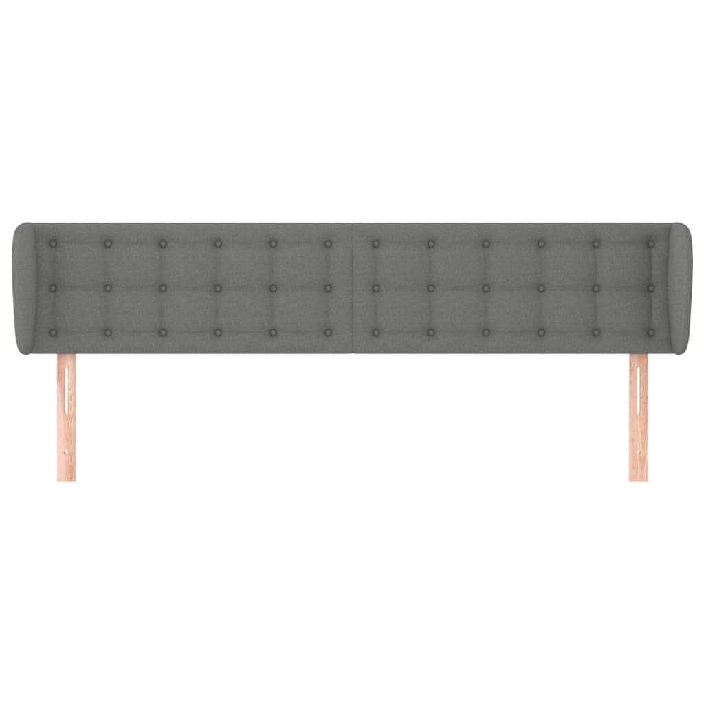 Testiera Ad Orecchio Grigio Scuro 183x23x78/88 Cm In Tessuto - Image 3