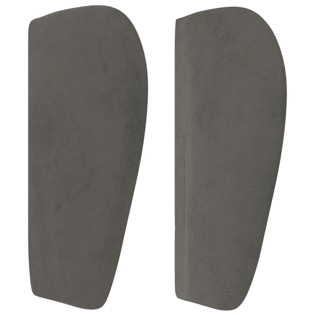 Testiera Ad Orecchio Grigio Scuro 83x23x78/88 Cm In Velluto - Image 4