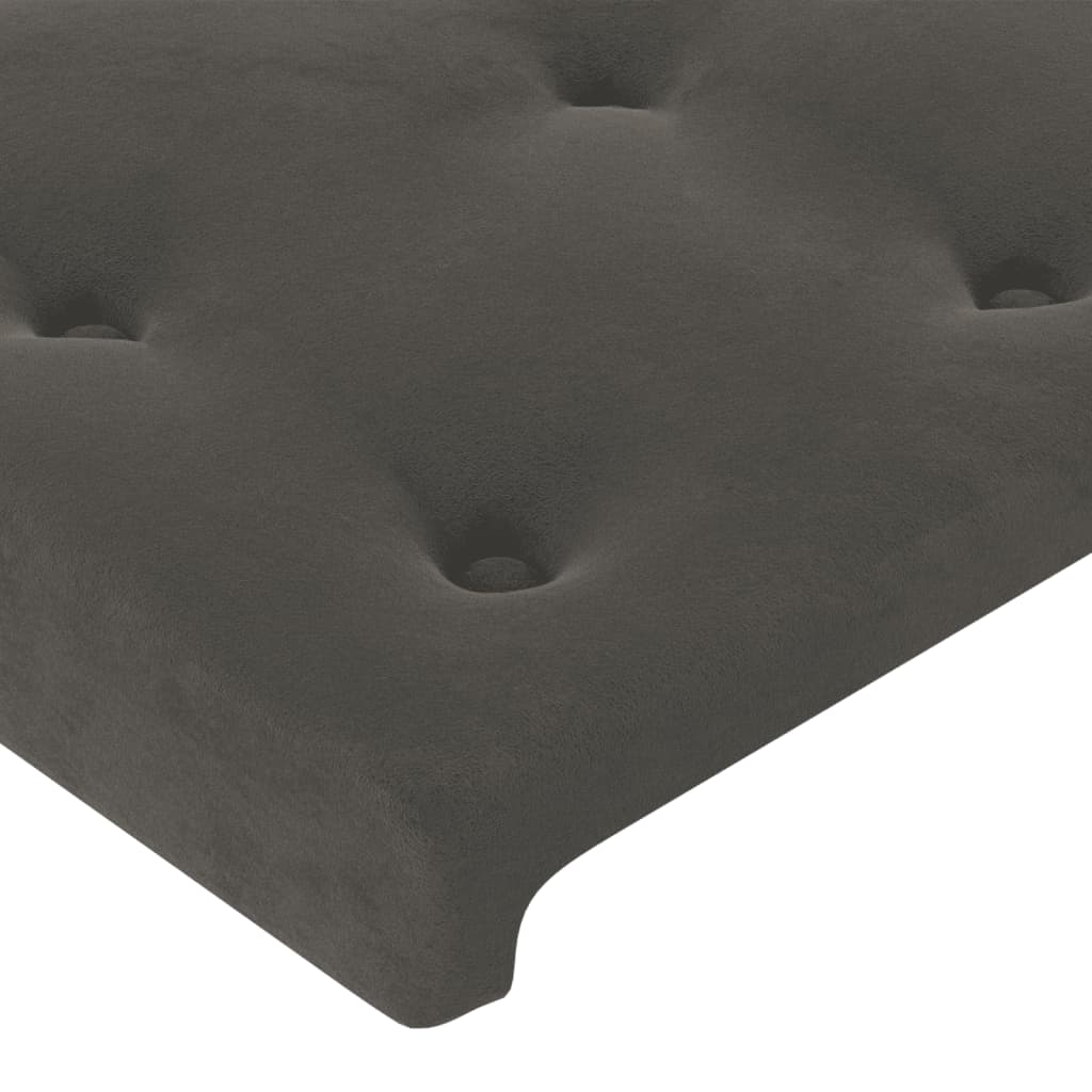 Testiera Ad Orecchio Grigio Scuro 83x23x78/88 Cm In Velluto - Image 5