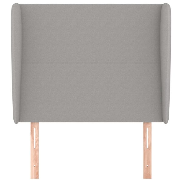 Testiera Ad Orecchio Grigio Chiaro 83x23x118/128 Cm In Tessuto - Image 3