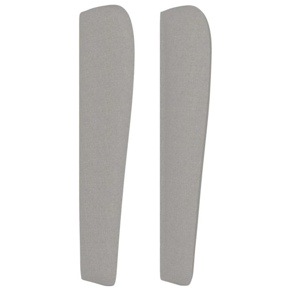 Testiera Ad Orecchio Grigio Chiaro 83x23x118/128 Cm In Tessuto - Image 4