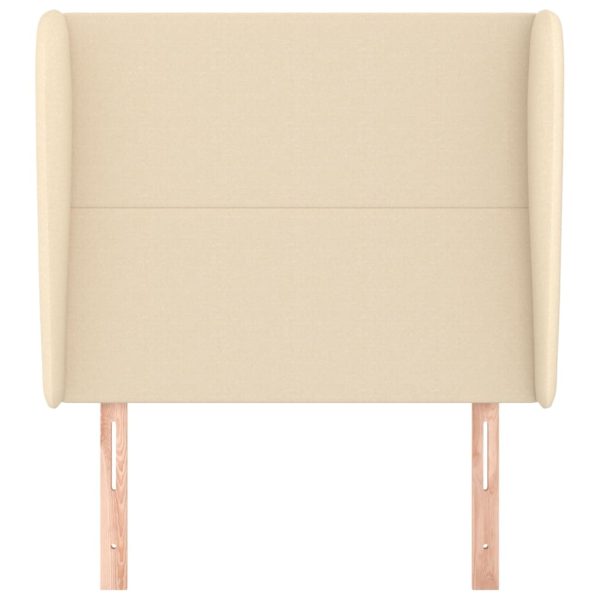 Testiera Ad Orecchio Crema 83x23x118/128 Cm In Tessuto - Image 3