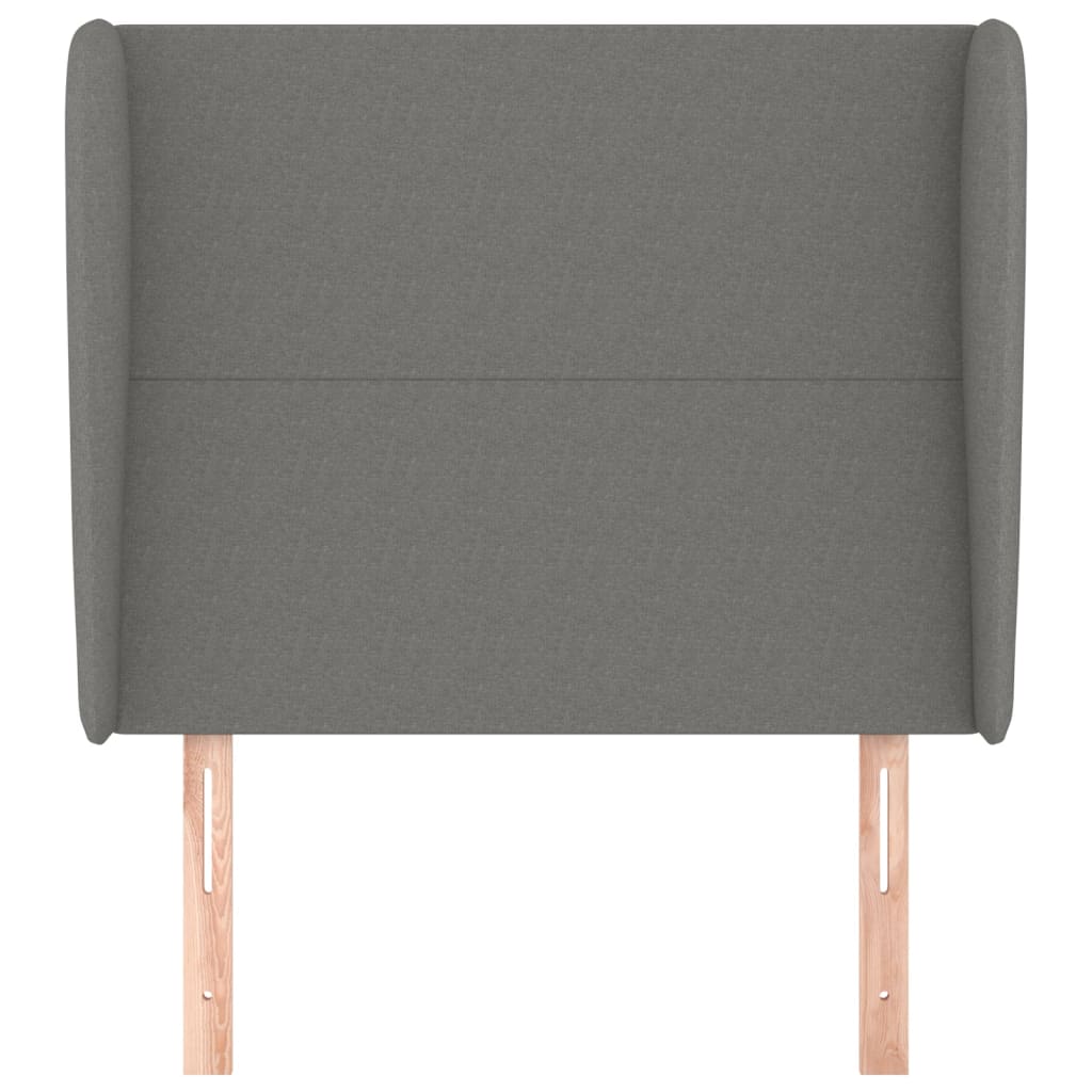 Testiera Ad Orecchio Grigio Scuro 93x23x118/128 Cm In Tessuto - Image 3