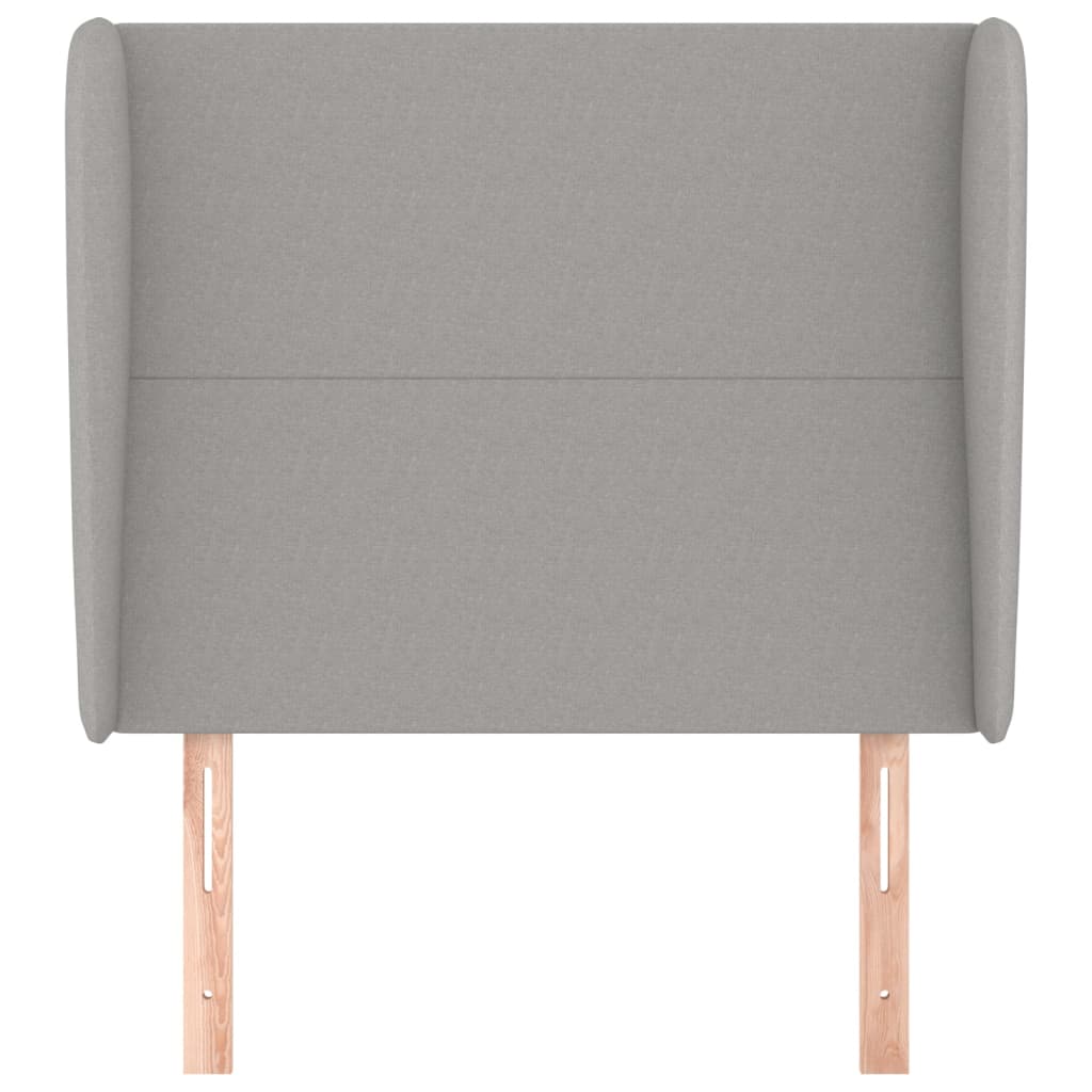 Testiera Ad Orecchio Grigio Chiaro 103x23x118/128 Cm In Tessuto - Image 3