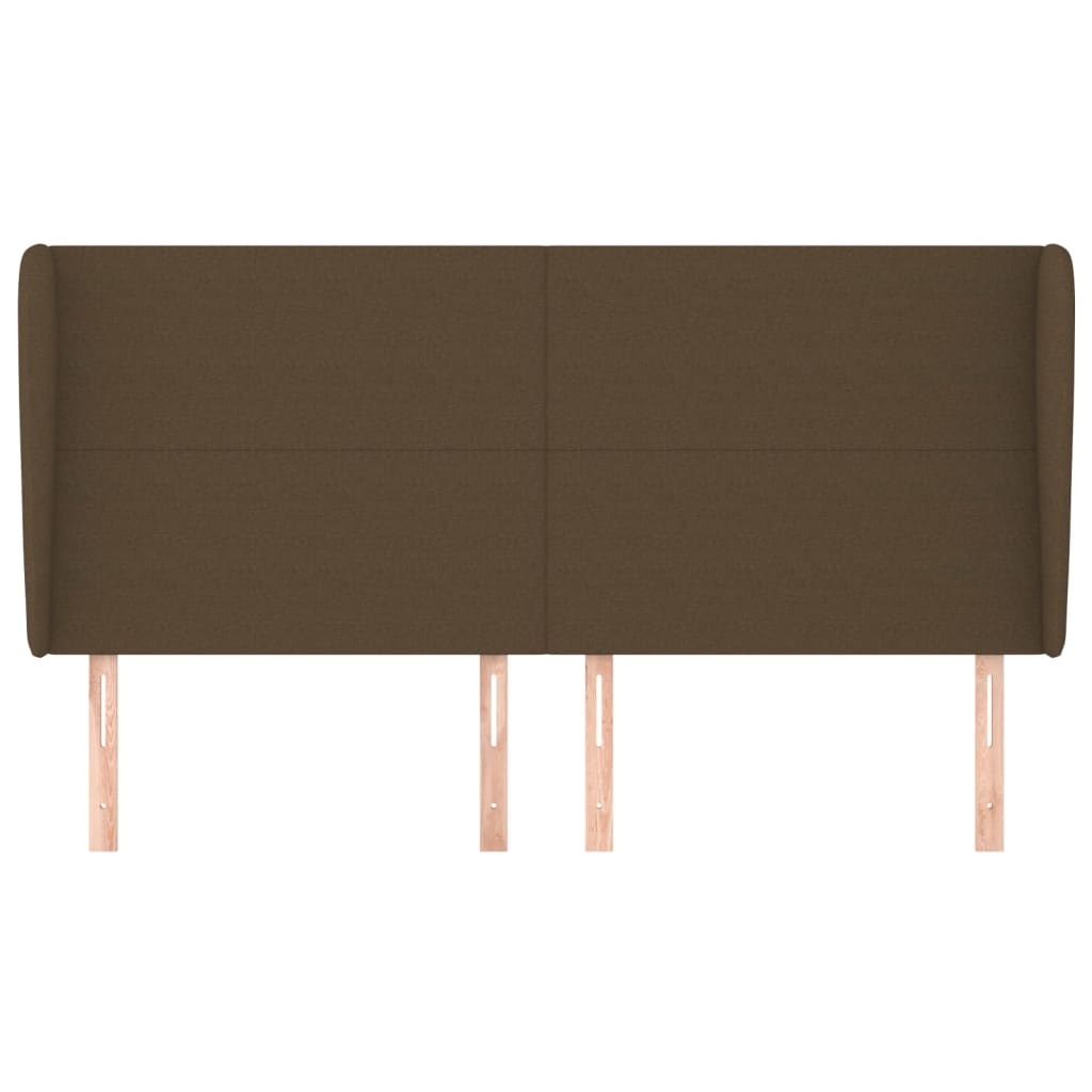 Testiera Ad Orecchio Marrone Scuro 183x23x118/128 Cm In Tessuto - Image 3
