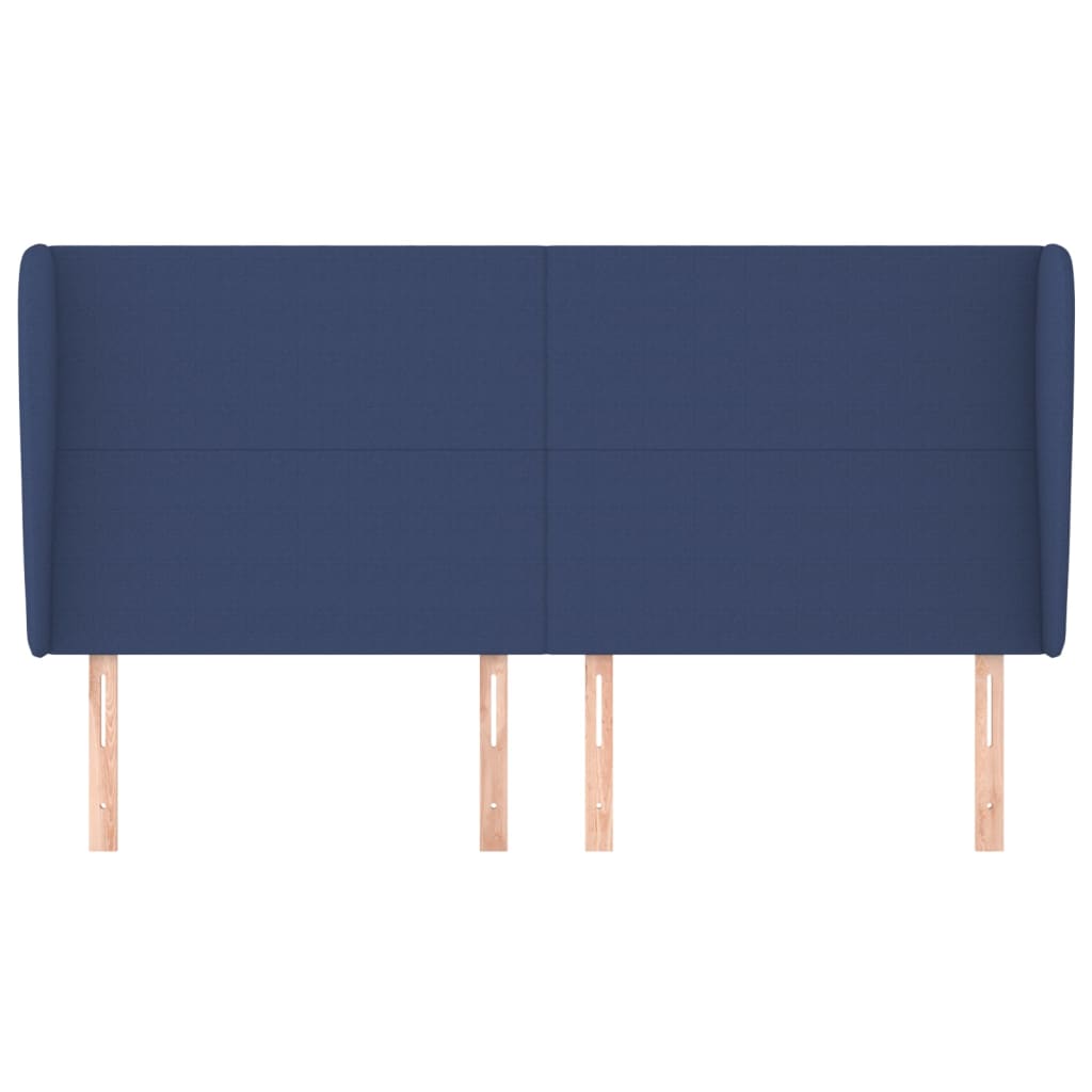 Testiera Ad Orecchio Blu 183x23x118/128 Cm In Tessuto - Image 3