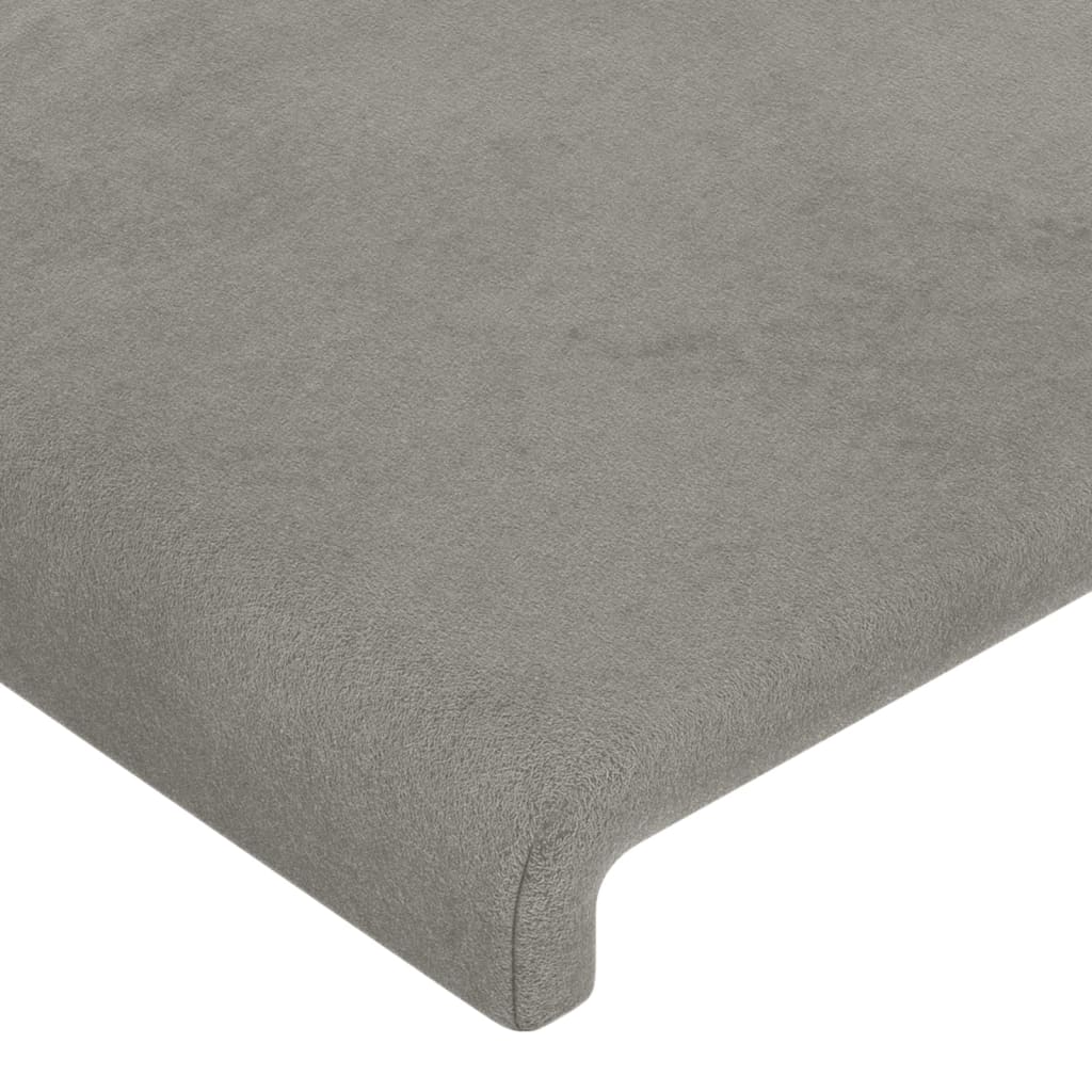Testiera Ad Orecchio Grigio Chiaro 83x23x118/128 Cm In Velluto - Image 5