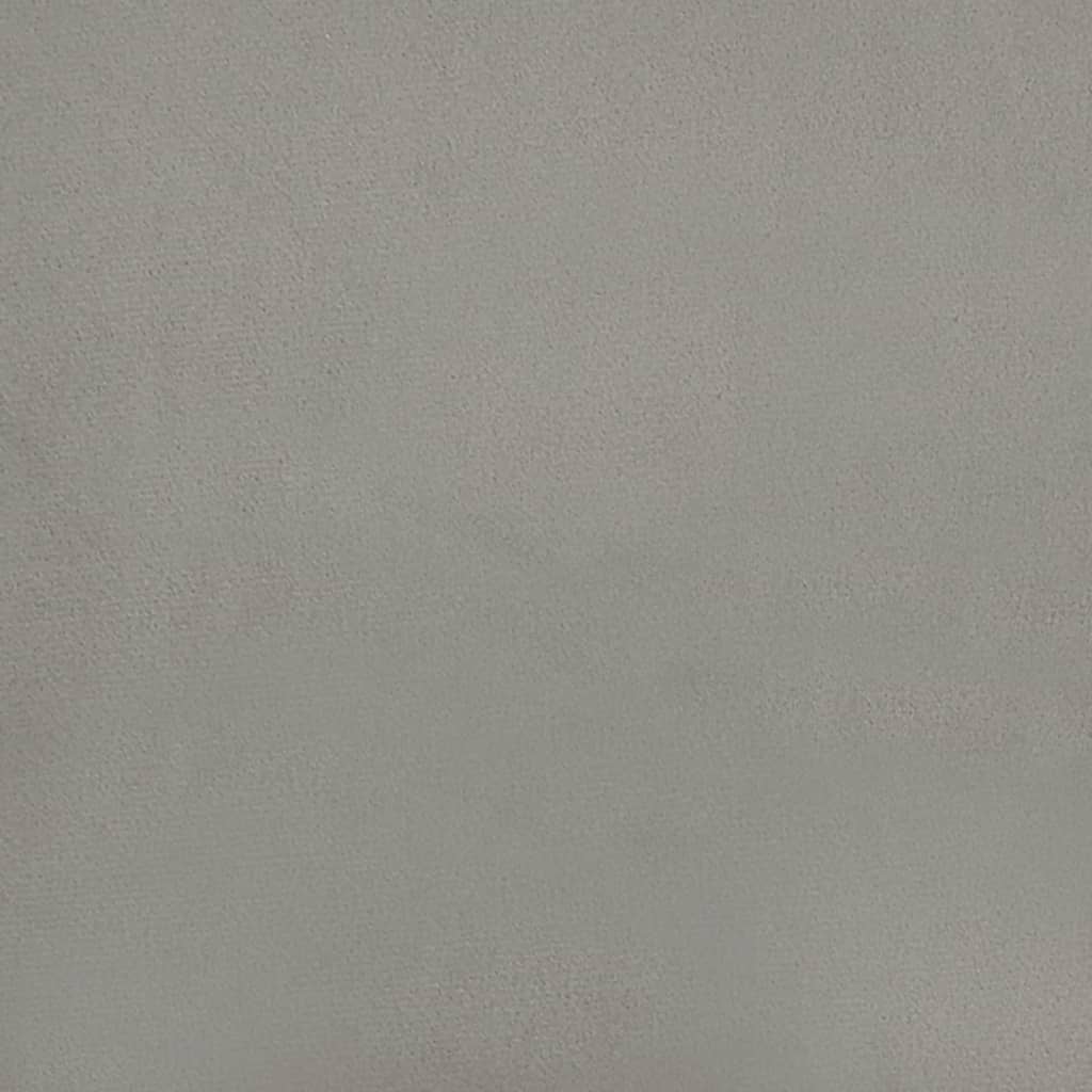 Testiera Ad Orecchio Grigio Chiaro 83x23x118/128 Cm In Velluto - Image 6