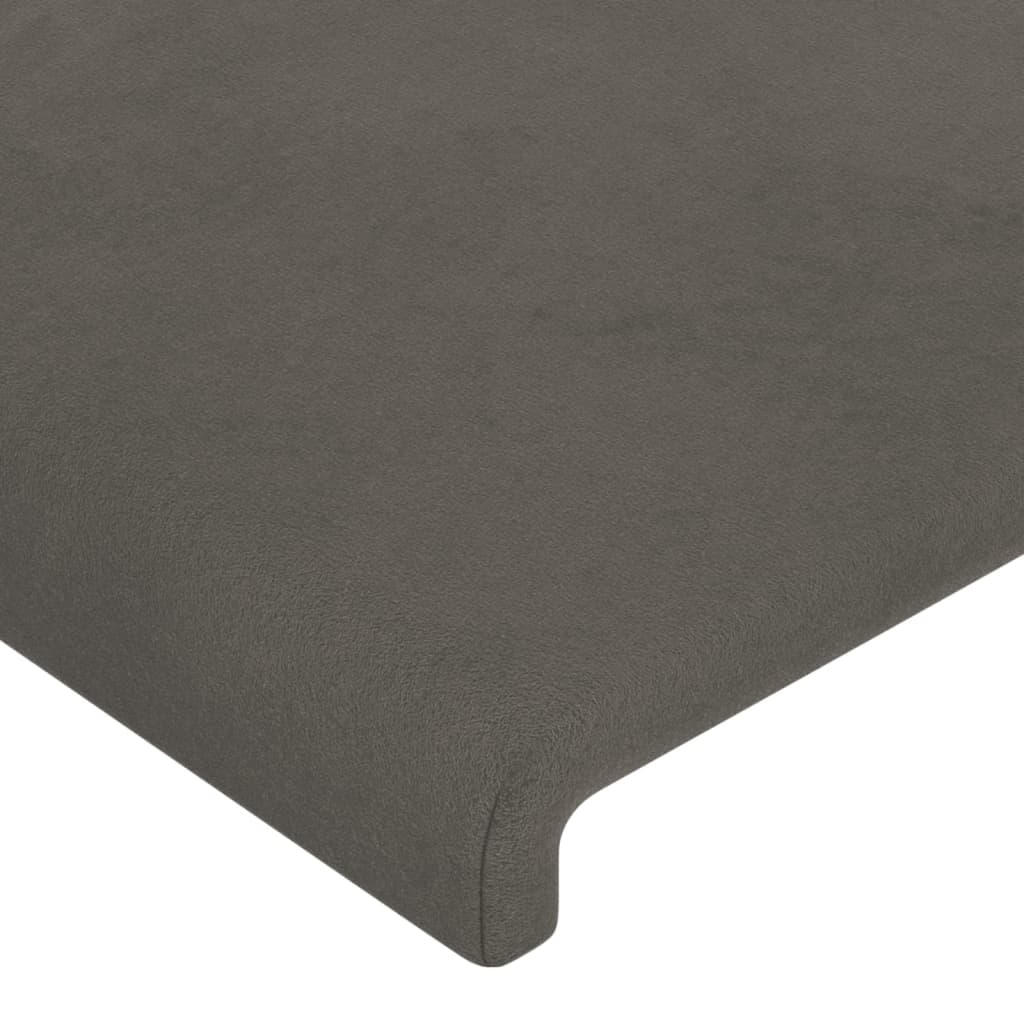 Testiera Ad Orecchio Grigio Scuro 83x23x118/128 Cm In Velluto - Image 5
