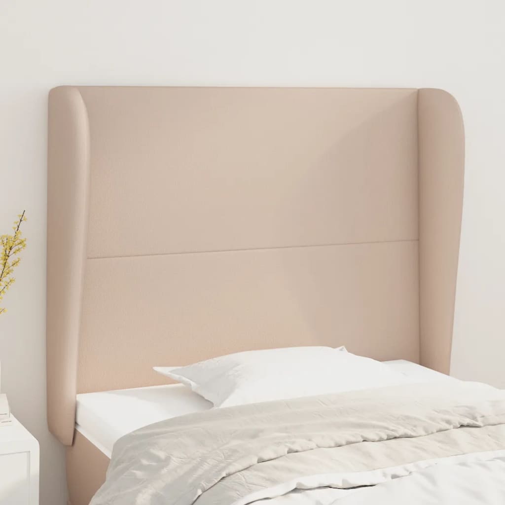 Testiera Ad Orecchio Cappuccino 83x23x118/128 Cm In Similpelle
