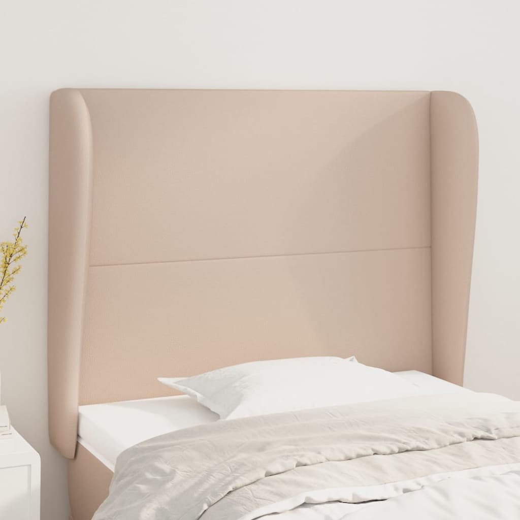 Testiera Ad Orecchio Cappuccino 93x23x118/128 Cm In Similpelle