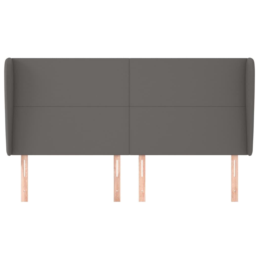 Testiera Ad Orecchio Grigio 183x23x118/128cm In Similpelle - Image 3