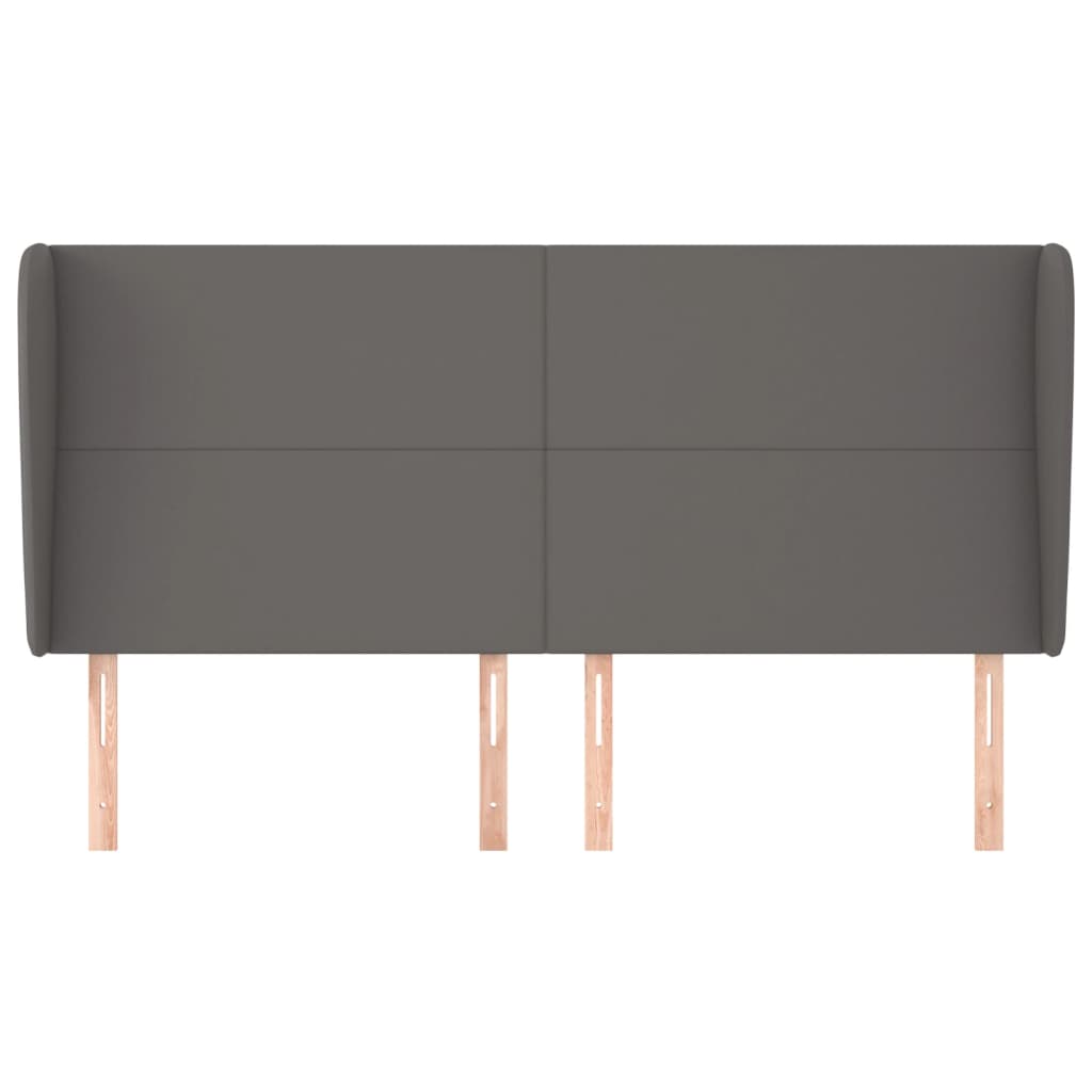 Testiera Ad Orecchio Grigio 203x23x118/128cm In Similpelle - Image 3