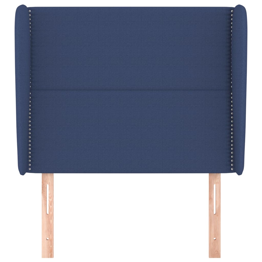 Testiera Ad Orecchio Blu 83x23x118/128 Cm In Tessuto - Image 3