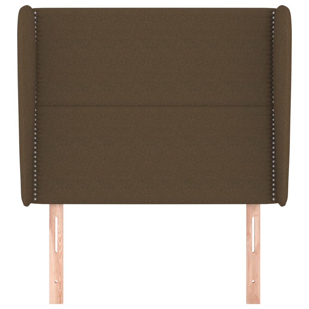 Testiera Ad Orecchio Marrone Scuro 93x23x118/128 Cm In Tessuto - Image 3