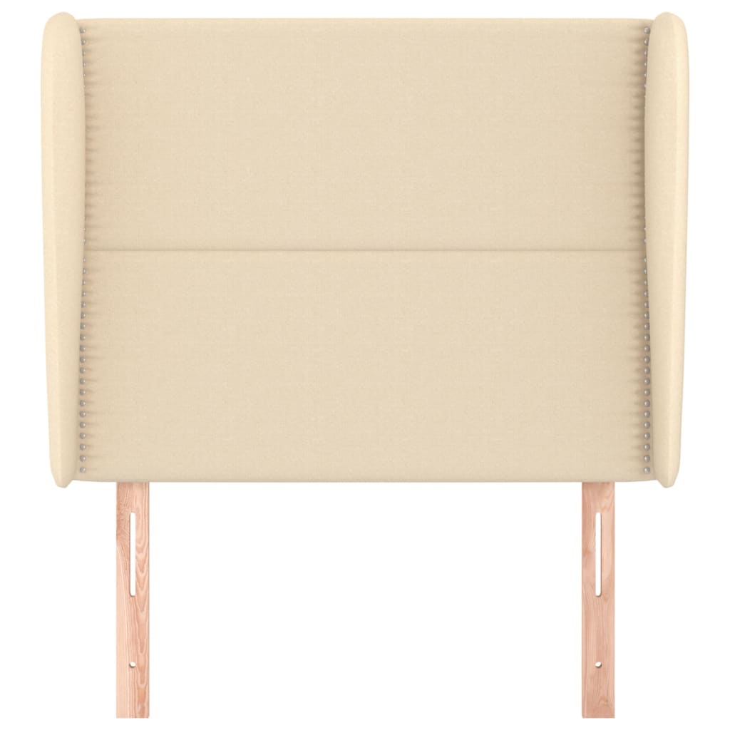Testiera Ad Orecchio Crema 93x23x118/128 Cm In Tessuto - Image 3