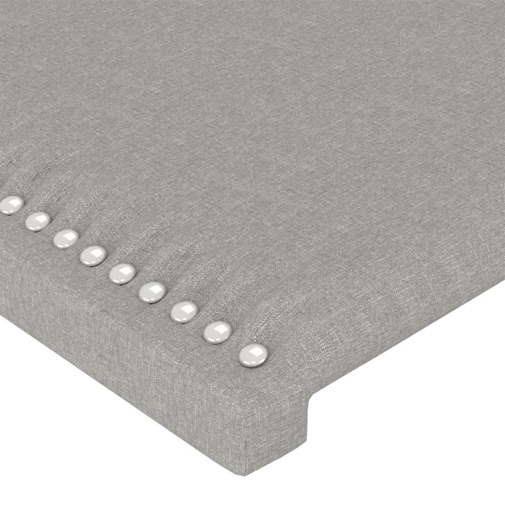 Testiera Ad Orecchio Grigio Chiaro 163x23x118/128 Cm In Tessuto - Image 5