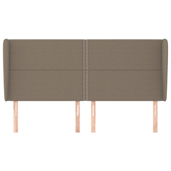 Testiera Ad Orecchio Tortora 203x23x118/128 Cm In Tessuto - Image 3